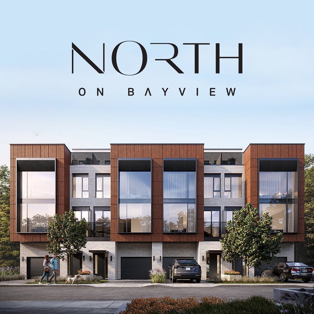 Rendering of North on Bayview Towns front view