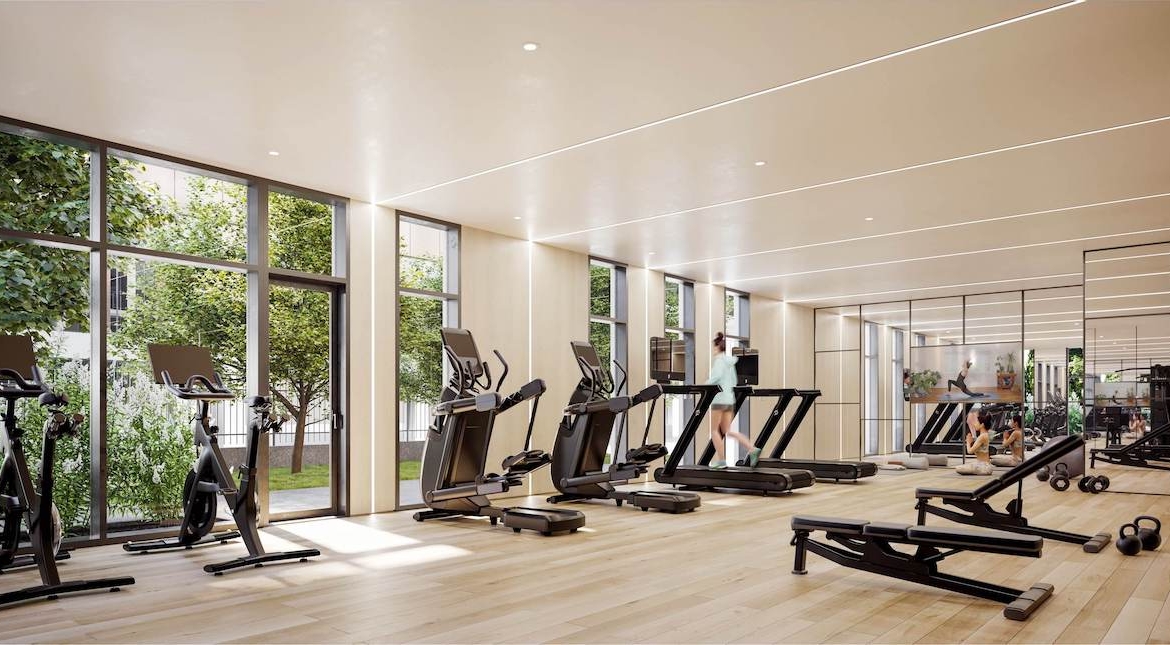 Rendering of Six99 Condos fitness centre