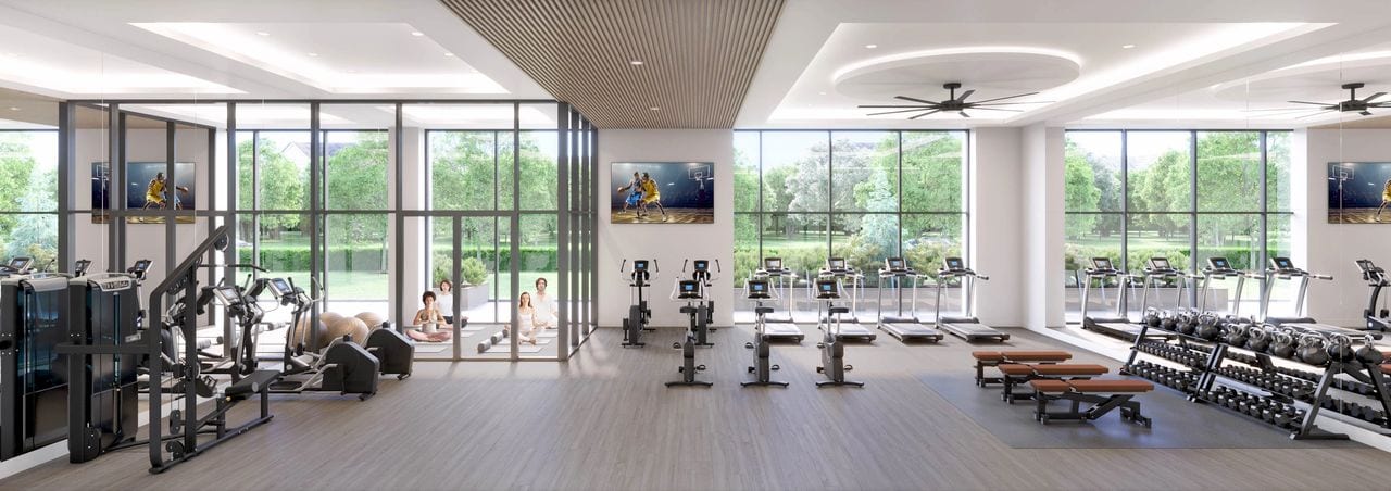 Rendering of The Stanley District Tower fitness centre