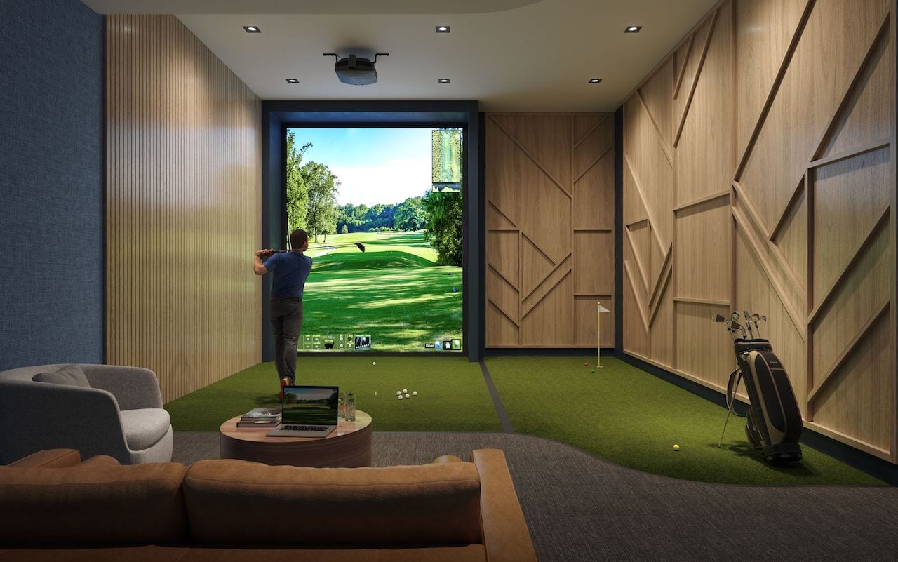 Rendering of Lakeview DXE Club golf simulator