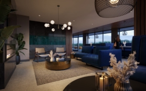 Rendering of Lakeview DXE Club Social Club Interior