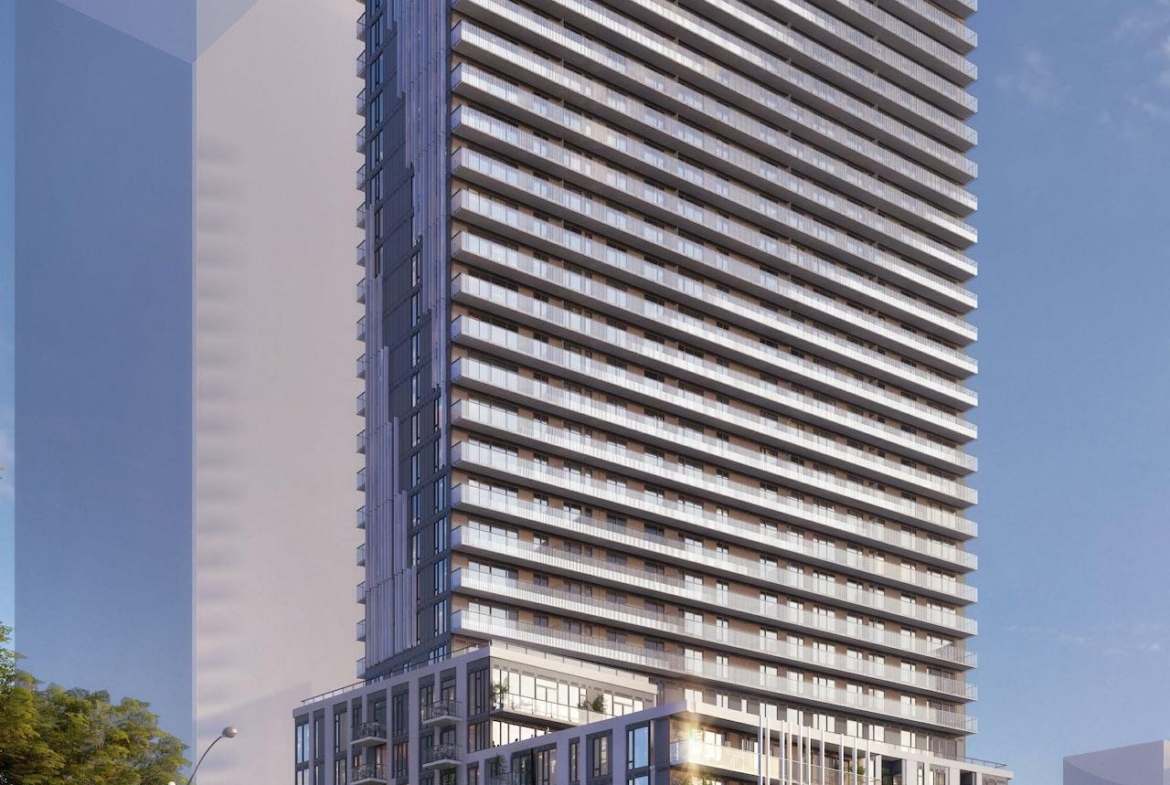Rendering of Plaza on Yonge Condos exterior full view front