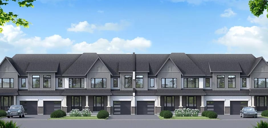 Rendering of Cobie Towns exterior Type B Standard Town Front View