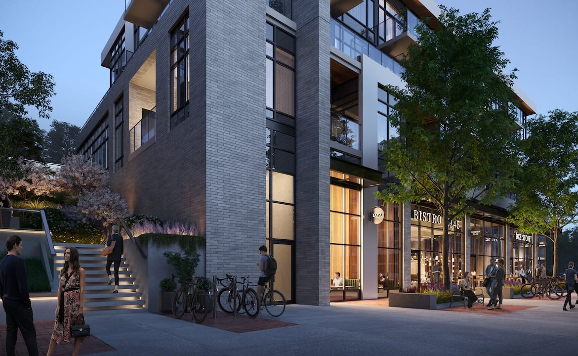 Rendering of Lakeview DXE Club Condos ground-floor retail