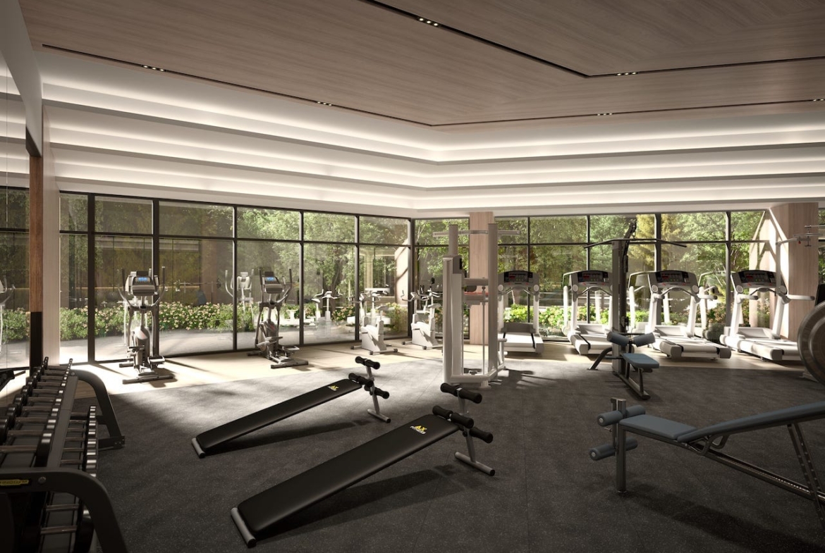 Rendering of The Saw Whet Condos gym