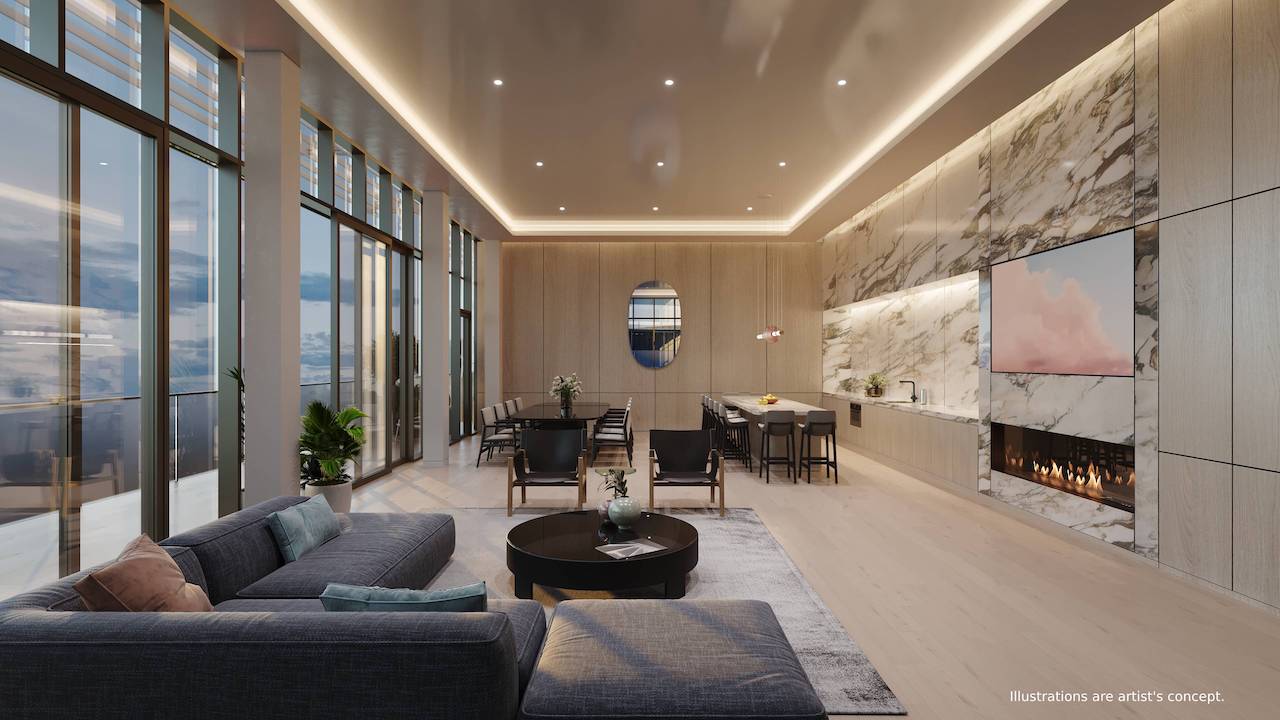 Rendering of Bridge House at Brightwater party room