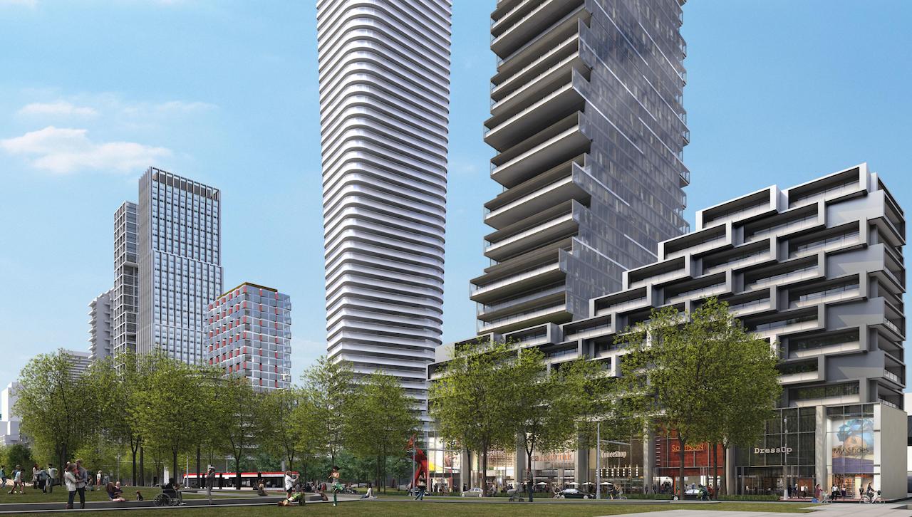 Rendering of Quayside Condos exterior streetscape