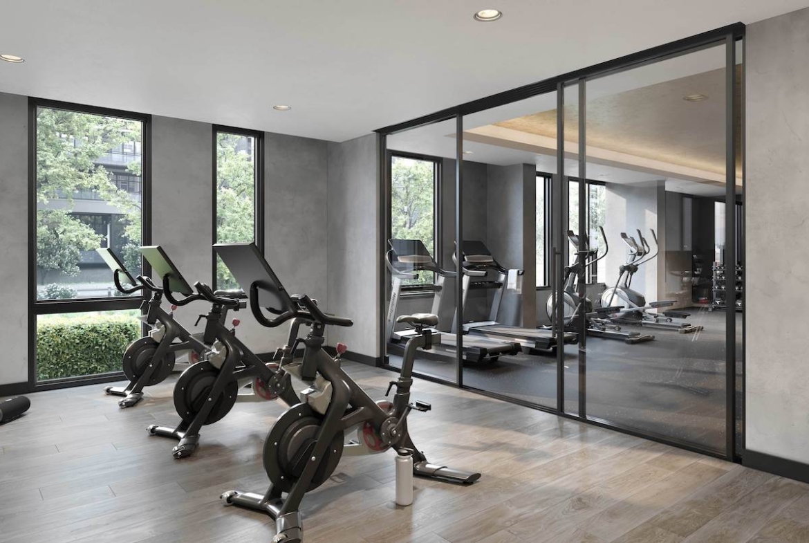 Rendering of Anthem Condos Tower 4 fitness club and cycle room