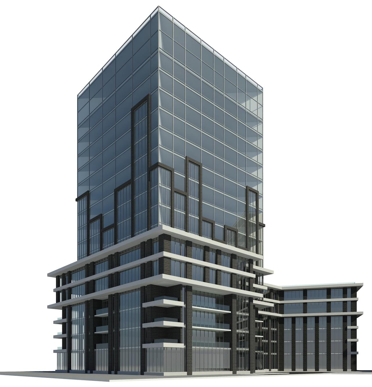 Old rendering of 2800 Kingston Condos exterior 6