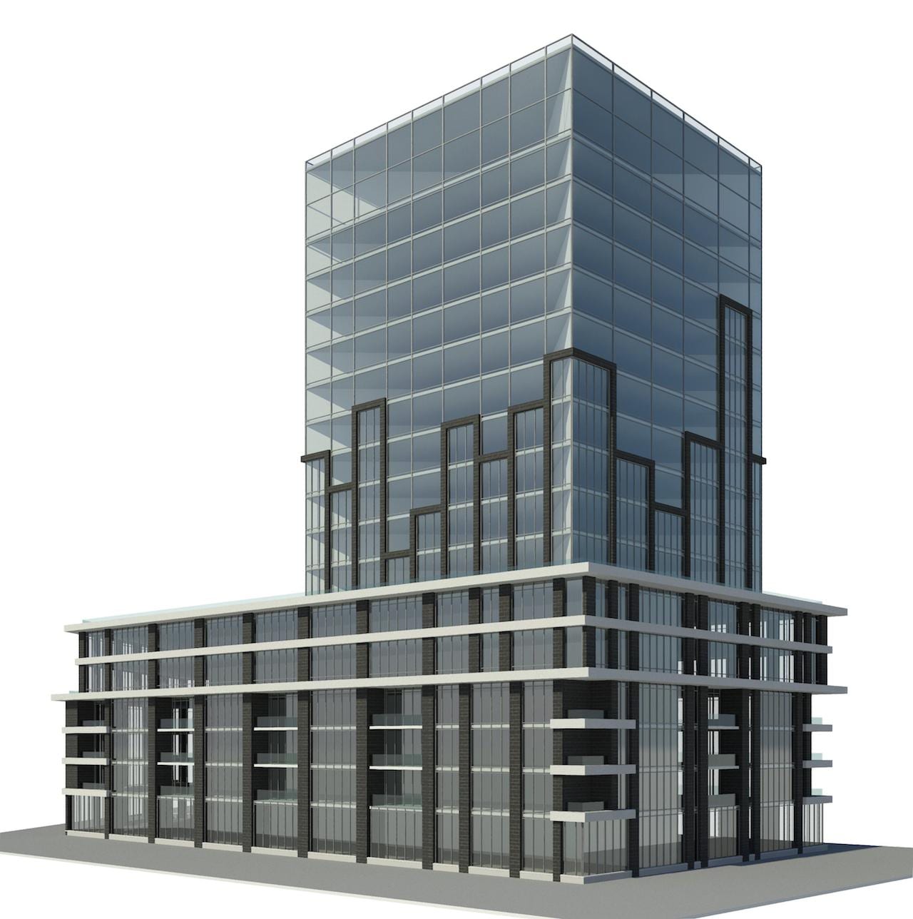 Old rendering of 2800 Kingston Condos exterior 7