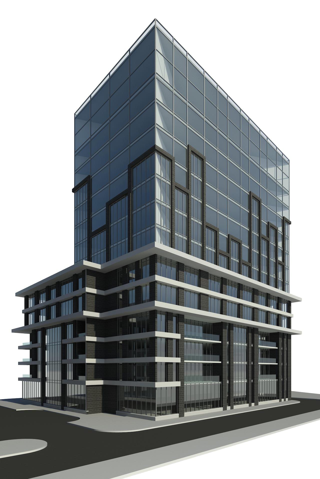 Old rendering of 2800 Kingston Condos exterior 2