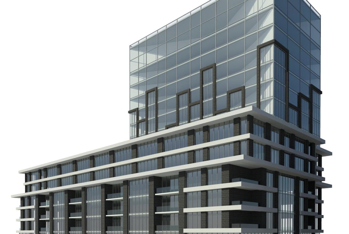 Old rendering of 2800 Kingston Condos exterior 3