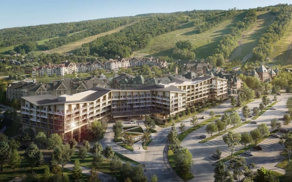 Rendering of Freed Blue Mountain Residences aerial daytime