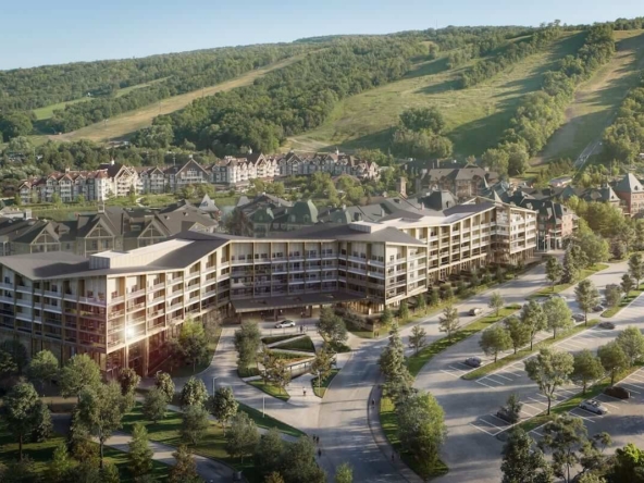 Rendering of Freed Blue Mountain Residences aerial daytime
