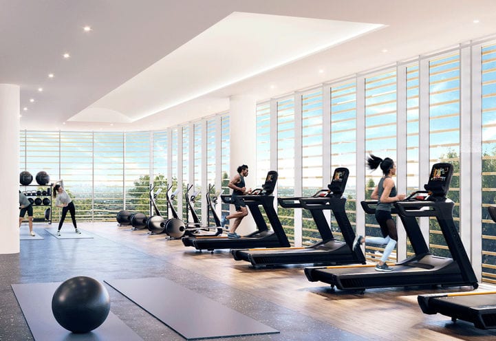 Rendering of Park Place Condos gym