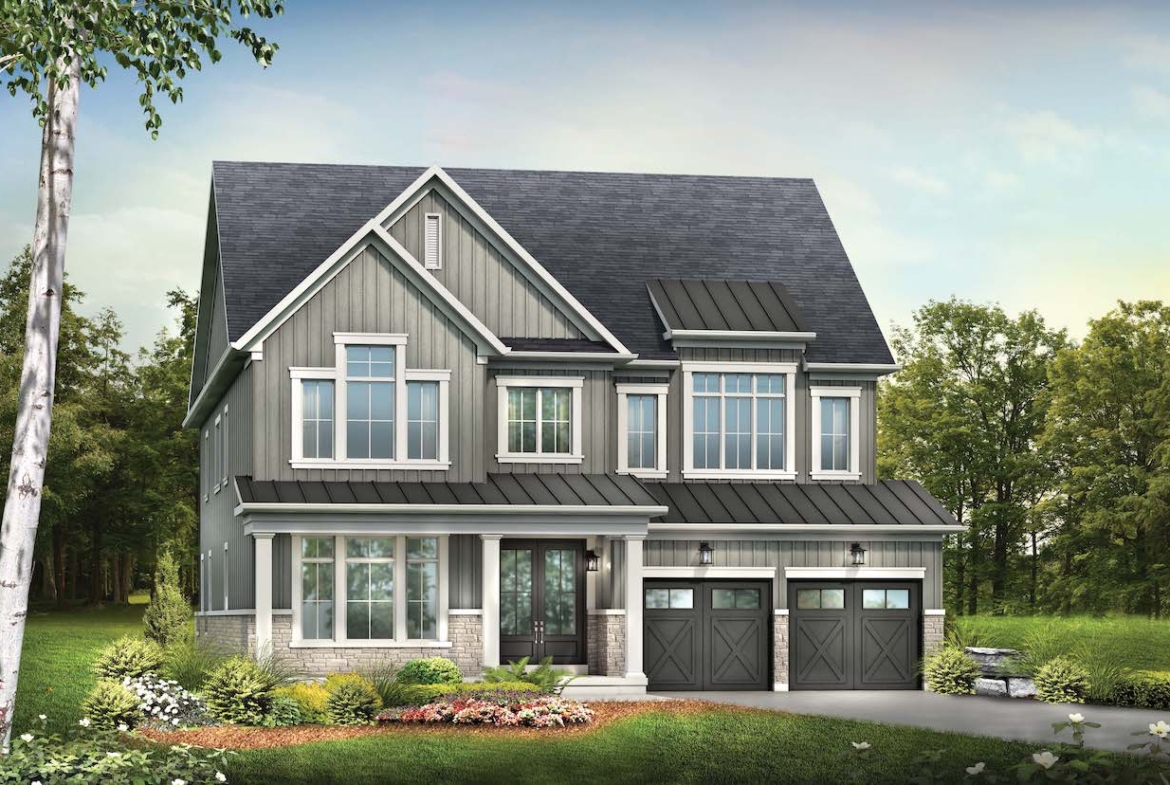 Exterior rendering of a home at Hometown Hillsdale 10