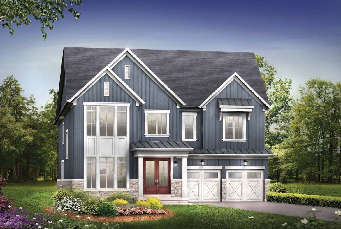Exterior rendering of a home at Hometown Hillsdale 12