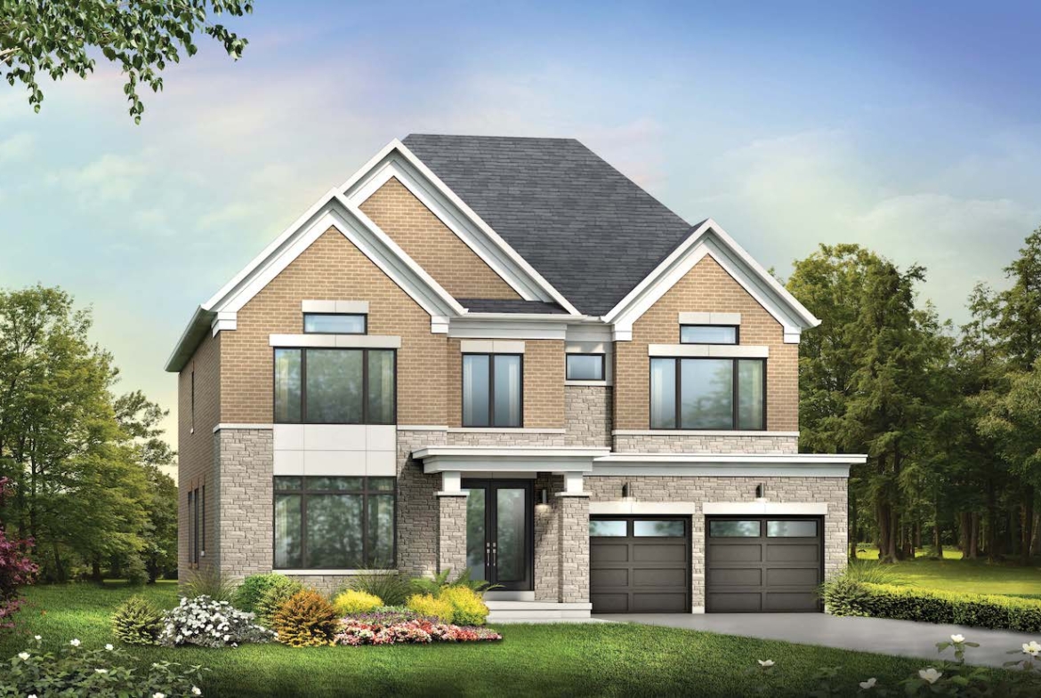 Exterior rendering of a home at Hometown Hillsdale 13