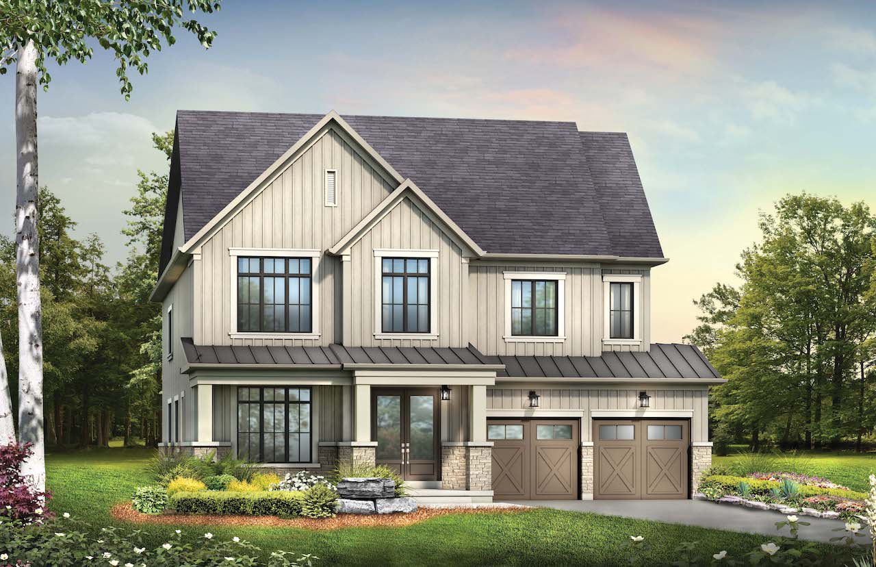 Exterior rendering of a home at Hometown Hillsdale 14