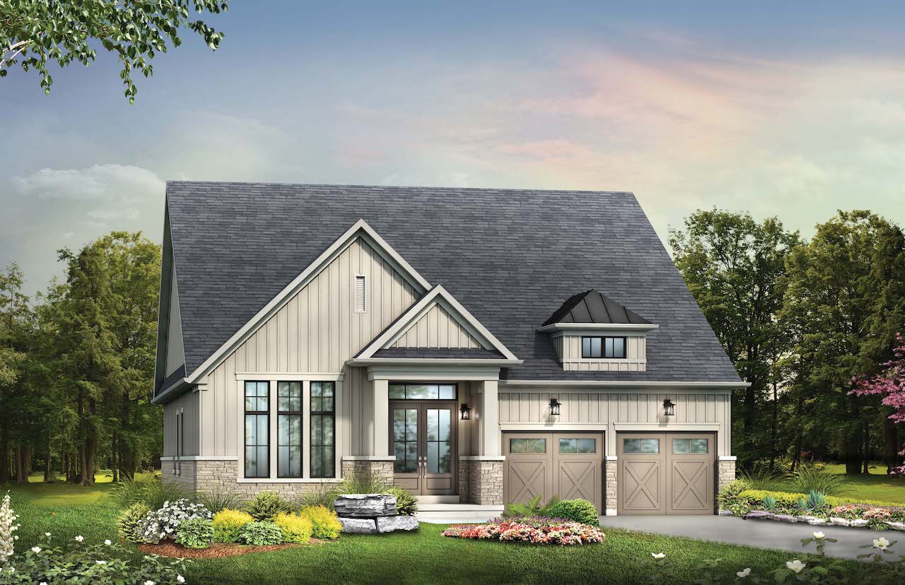 Exterior rendering of a home at Hometown Hillsdale 2