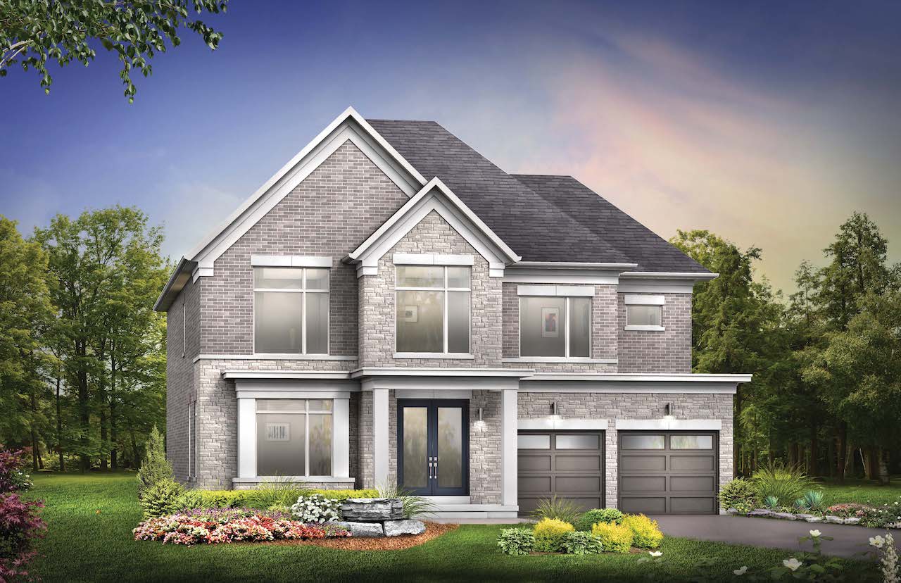 Exterior rendering of a home at Hometown Hillsdale 3