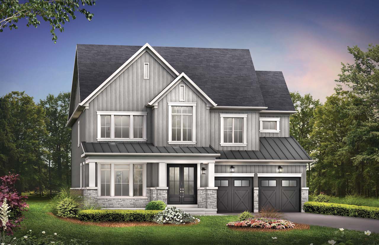 Exterior rendering of a home at Hometown Hillsdale 4