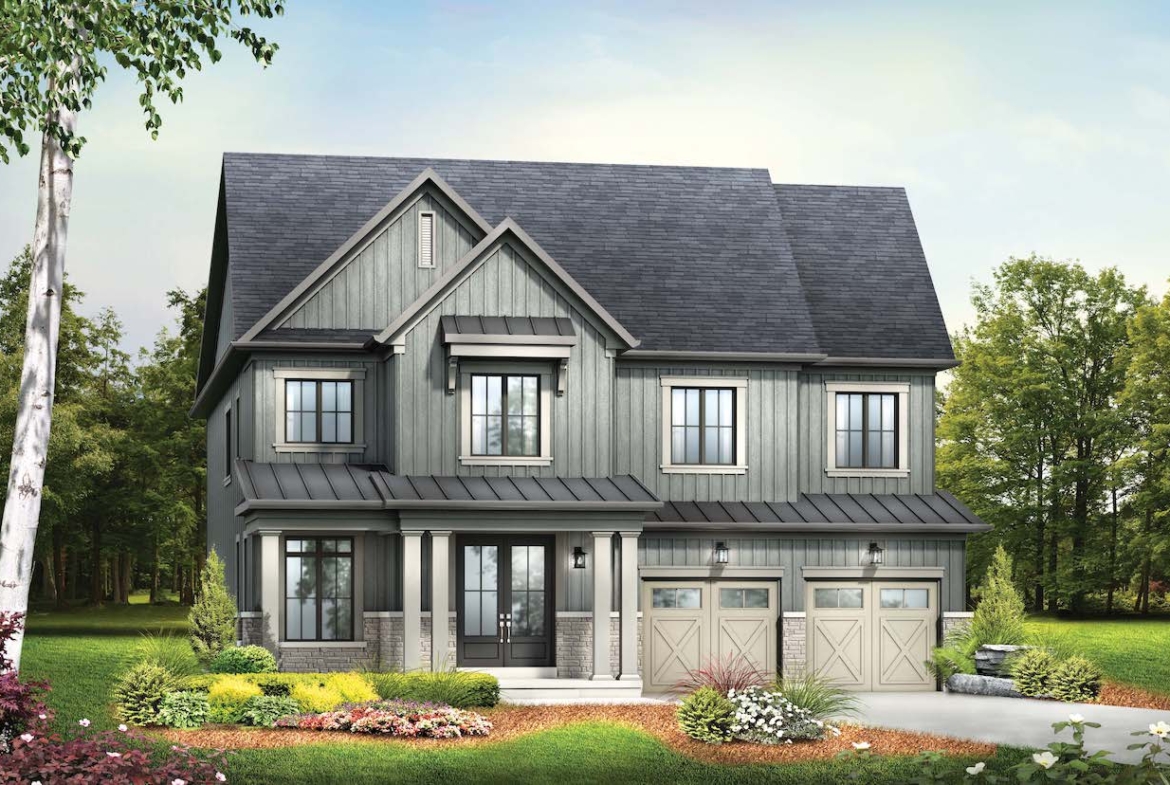 Exterior rendering of a home at Hometown Hillsdale 6
