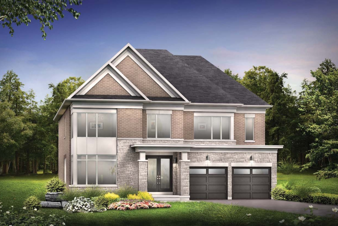 Exterior rendering of a home at Hometown Hillsdale 7