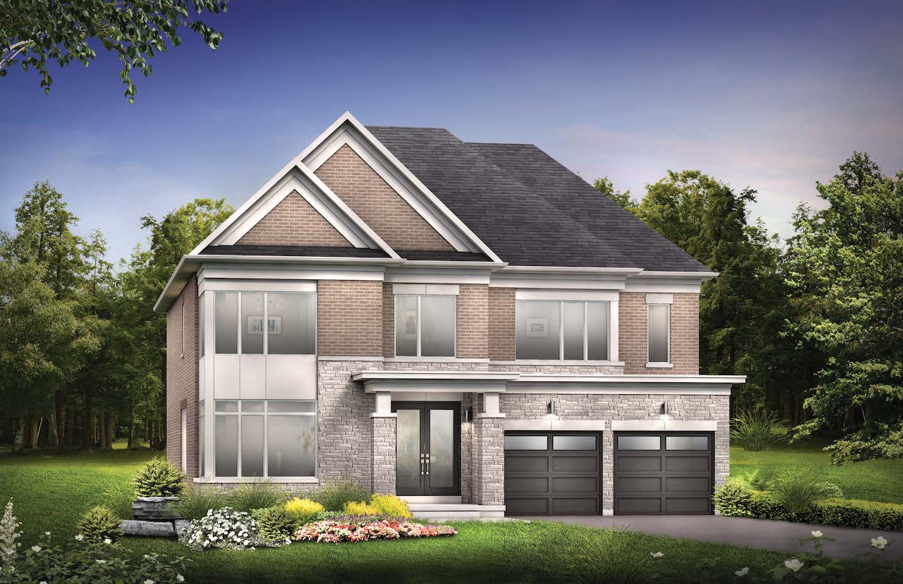 Exterior rendering of a home at Hometown Hillsdale 7