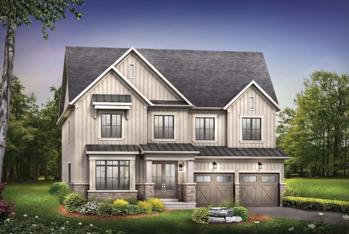 Exterior rendering of a home at Hometown Hillsdale 8