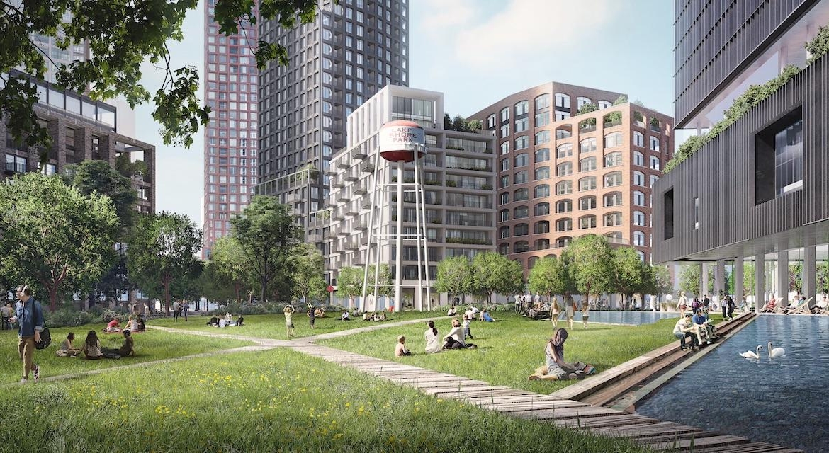 Rendering of 2150 Lake Shore Condos green field outdoor space