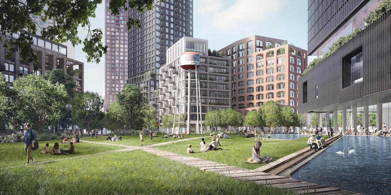 Rendering of 2150 Lake Shore Condos green field outdoor space