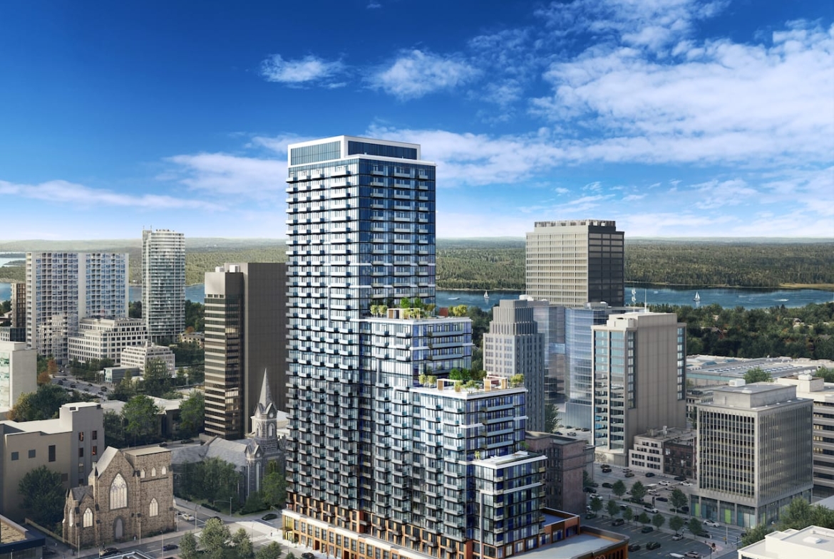 75 James Condominiums Exterior aerial view in Hamilton