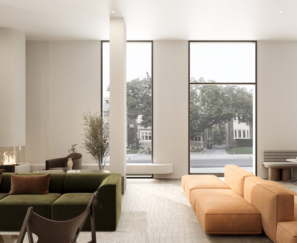 Rendering of Craft Residences party room