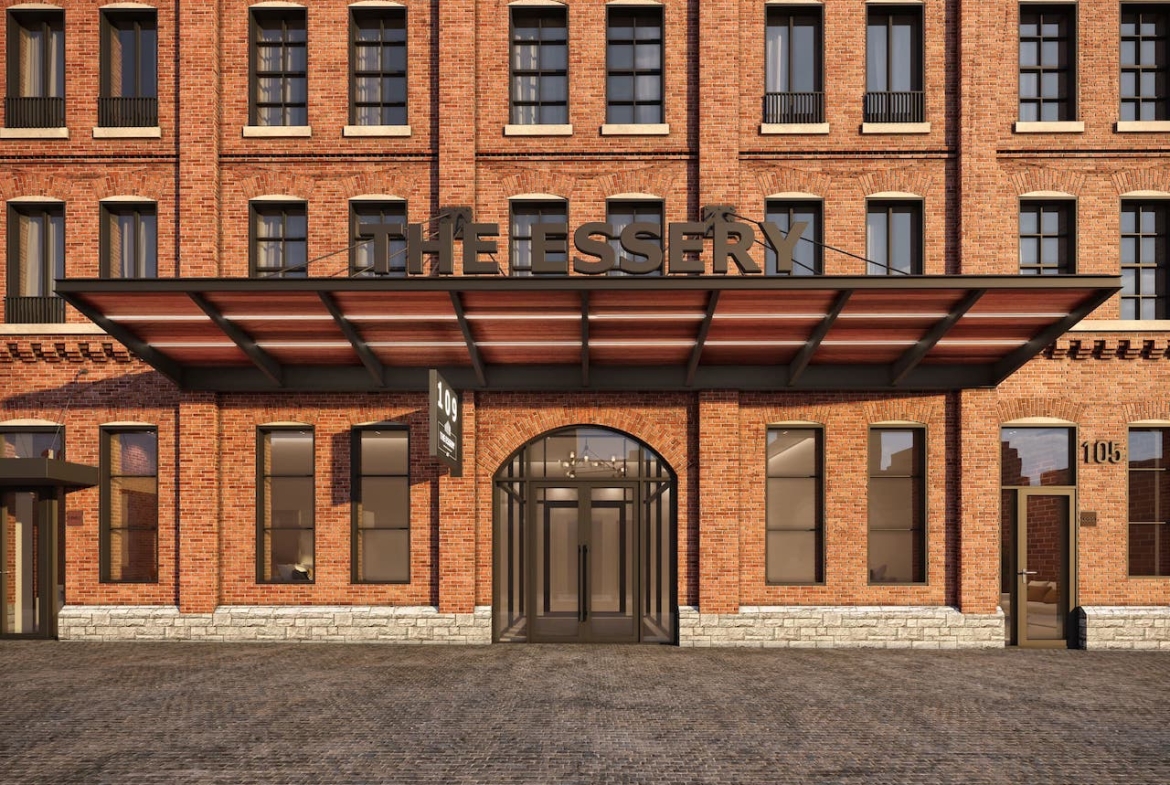 Rendering of The Essery Condos exterior entrance