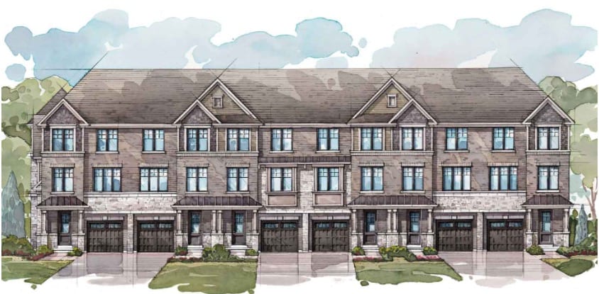 Rendering of Queens Lane Towns exterior front view