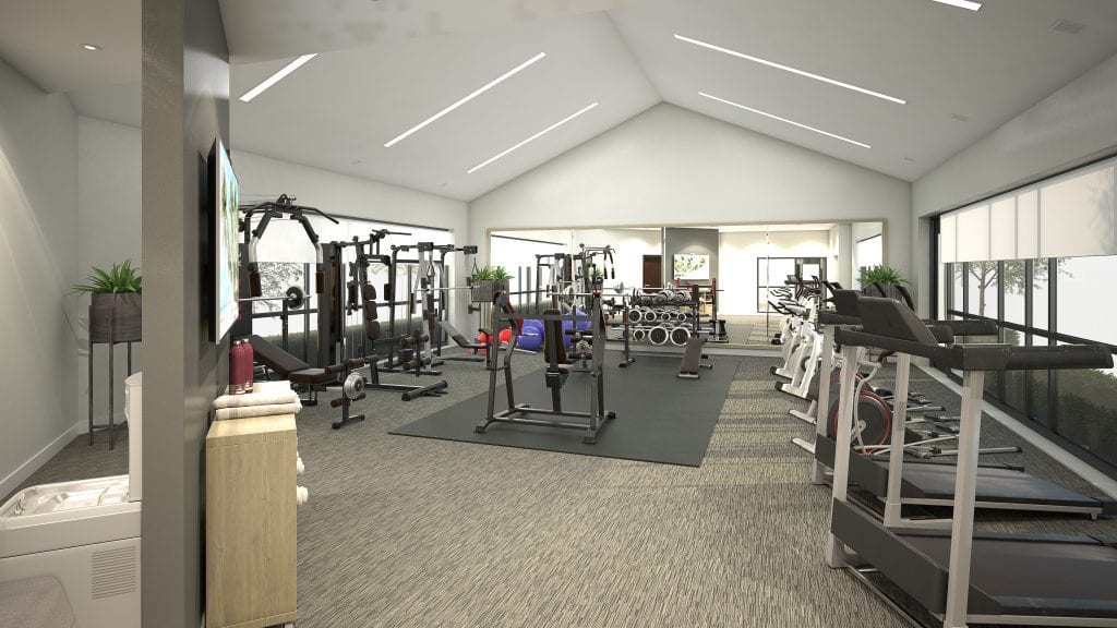 Rendering of The W Condos fitness centre