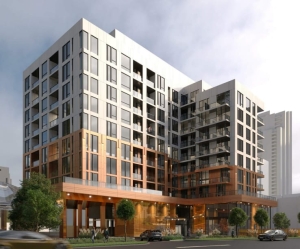 Rendering of 26 Hounslow Condos exterior full side view
