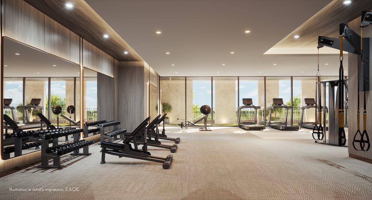 Rendering of South Forest Hill Condos fitness studio