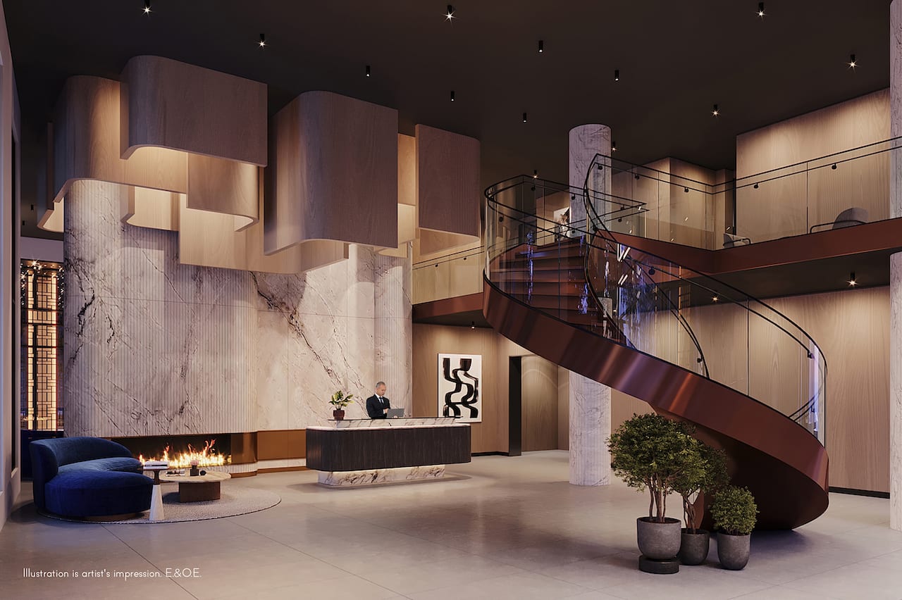 Rendering of South Forest Hill Condos lobby