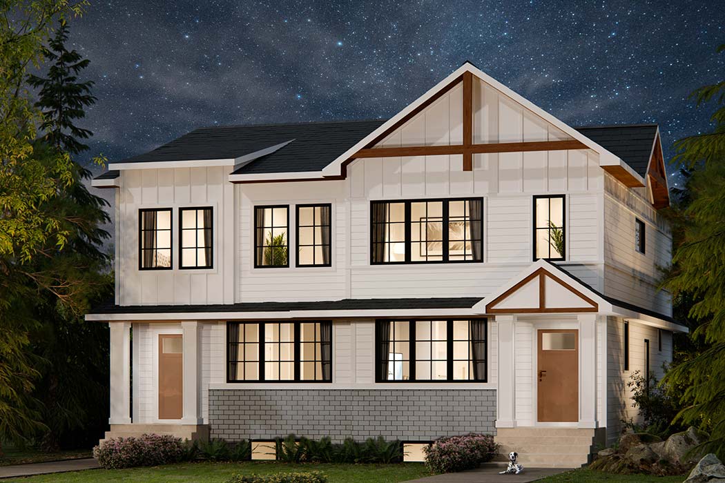 Rendering of Sirocco Homes dove exterior