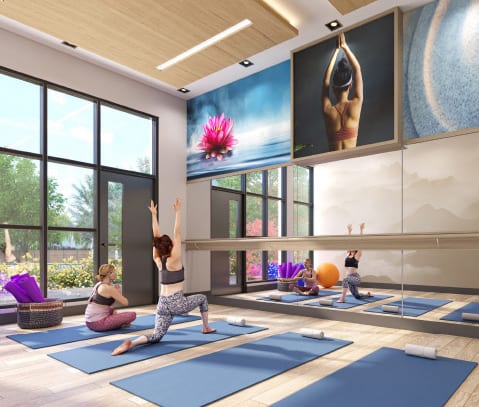 Rendering of Highmark Condos yoga studio