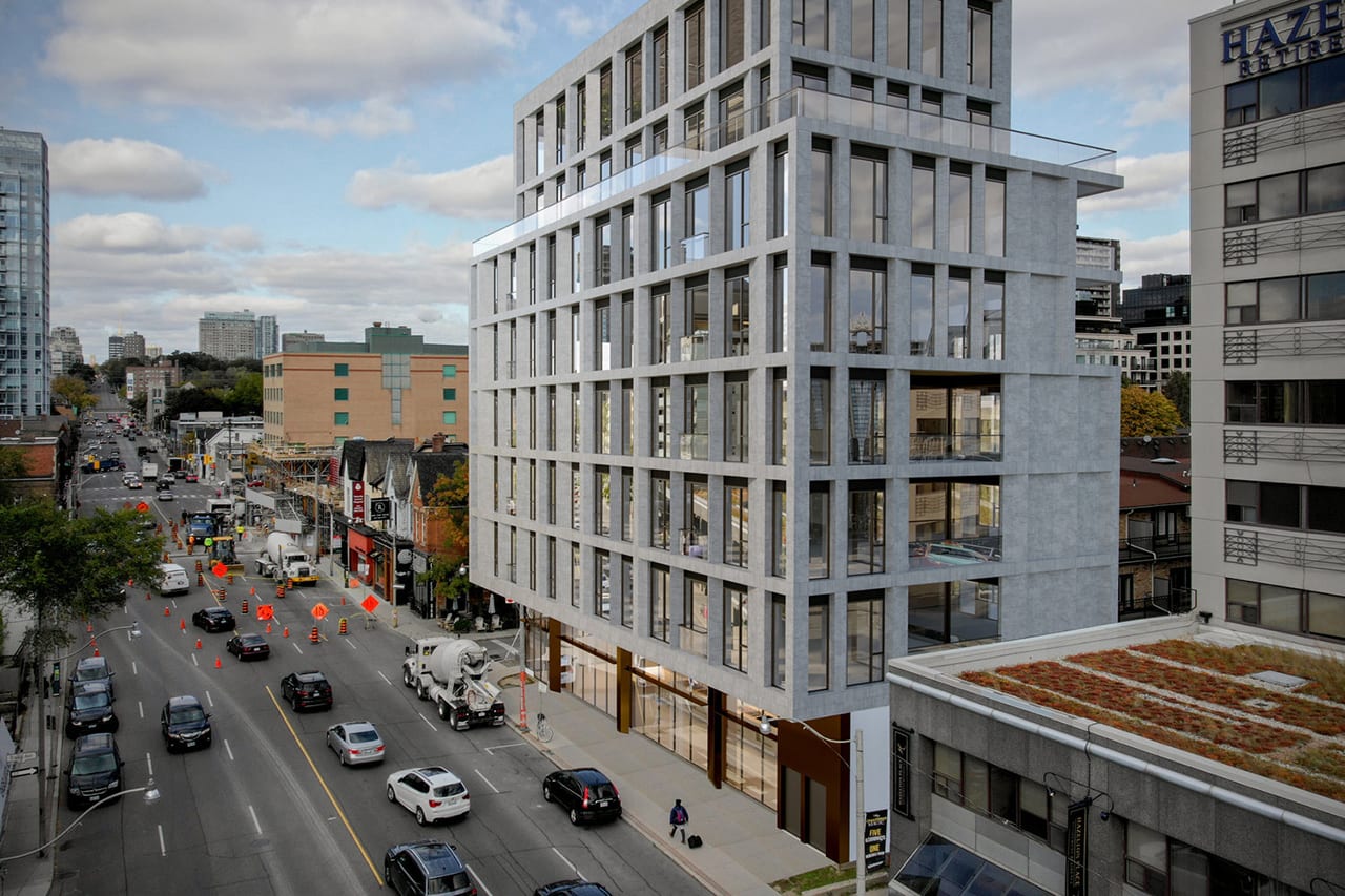 Rendering of The Webley Condos exterior and streetscape