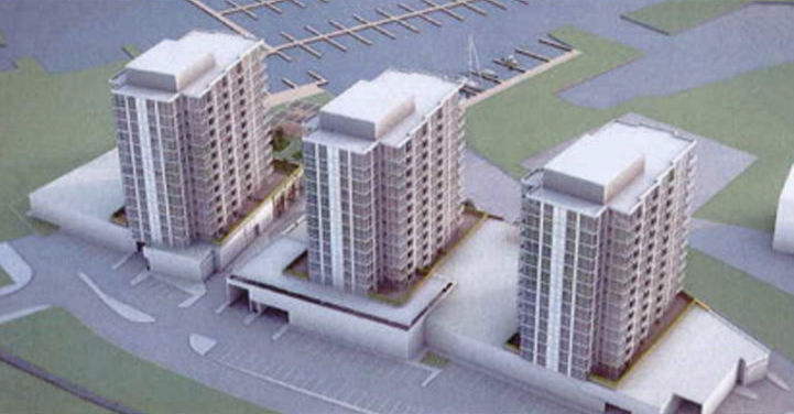 Rendering of Porta Condos aerial view of the 3 towers