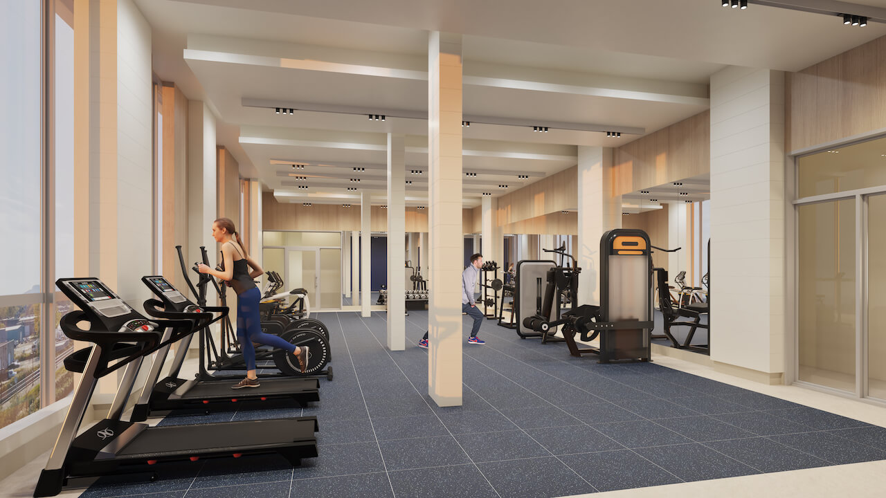 Rendering of Thompson Towers gym