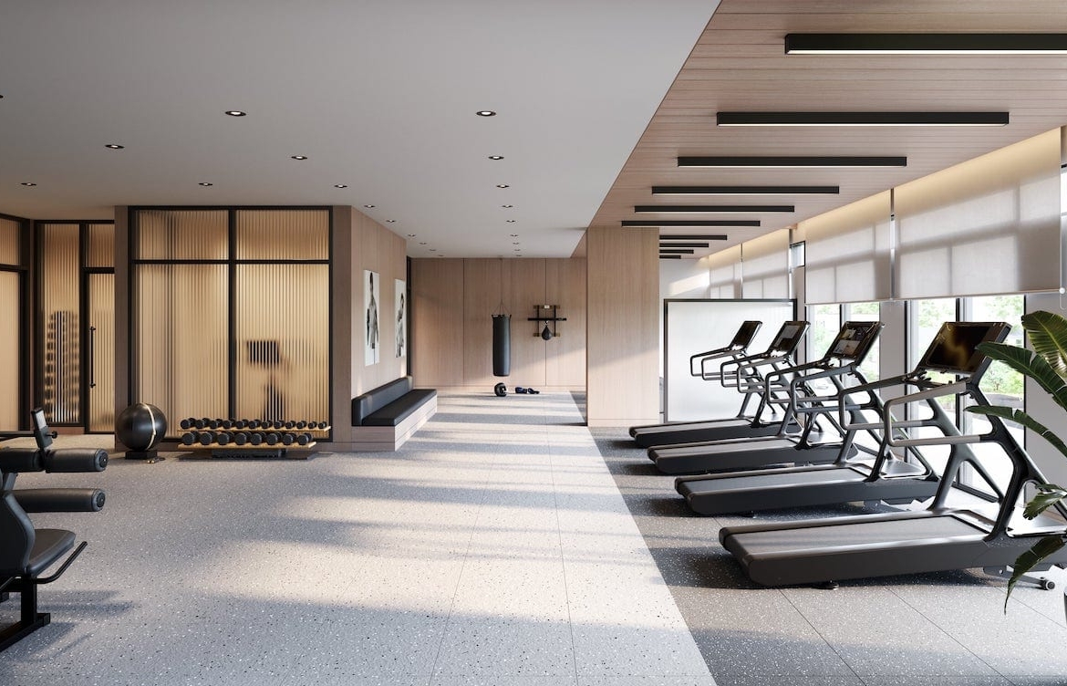 Rendering of NorthCore Condos fitness centre