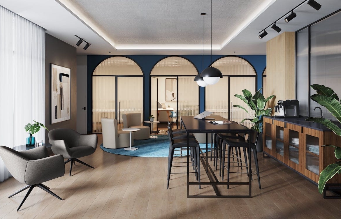 Rendering of NorthCore Condos party room