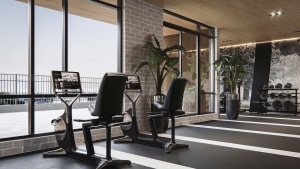 Rendering Plaza West District Condos exercise machines