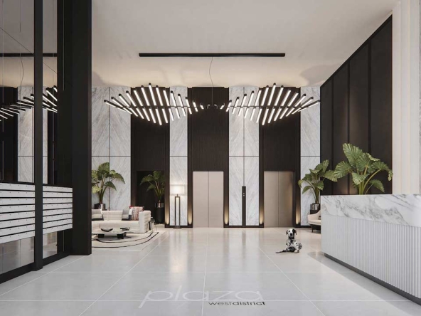 Rendering Plaza West District Condos lobby