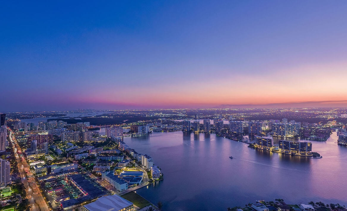 St. Regis Residences Sunny Isles Beach rooftop view of the south west